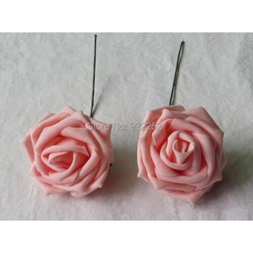 6CM artificial floral eva foam big roses,stem,diy kissing ball,bridal bouquet,boutonniere,Wedding Decorations for Car,Arch,led