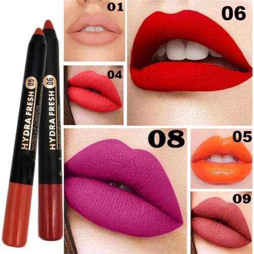 Matte Lipstick Pen Waterproof Long Lasting Velvet Lip stick Soft Moisturizing Smooth Beauty Sexy Nude Lips Tint Cosmetic Tools