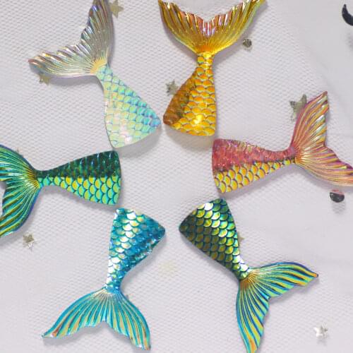 Fashion DIY Jewelry accessories exhibition crafts Mermaid Fish scales tail resin wedding &Mermaid accessories 10pcs 28*39mm