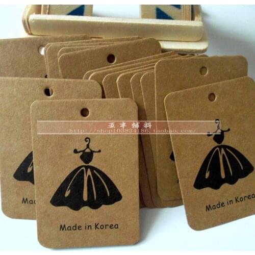 Wholesale Cardboard 60*42mm Blank price Hang tag Retro Gift Hang tag 200pcs/lot 005001005