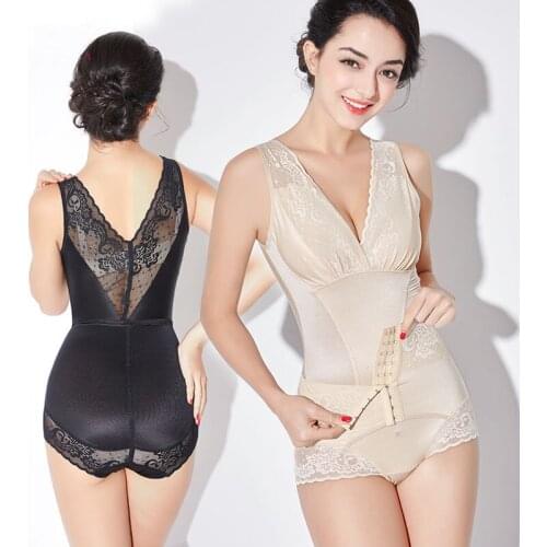Postpartum shaping slimming body front breasted reinforced waist lift hips beauty after taking off belly bodysuit body shaping