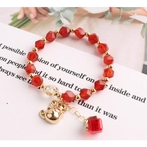 CHENFAN version of fresh fresh water pearl Red bead bracelet for women Little mouse accessories Benming Year transfer bracelets