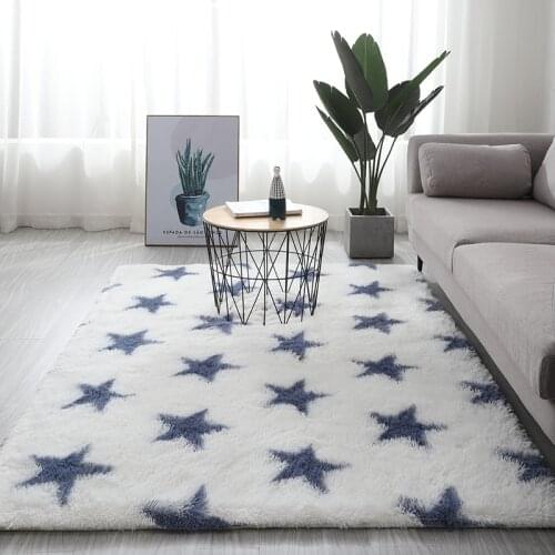 Nordic bedside carpet living room coffee table tatami rug plush floor mat various flower pattern carpet children crawling rug