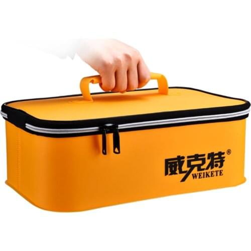 EVA Fishing Bags Portable Multifunction Foldable Bucket Live Fish Box Camping Water Container Fishing Tackle Storage Box X364G