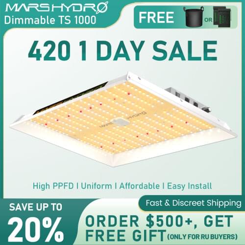 MarsHydro TS 1000W with Timer and Hydrometer Led Lamp Led Grow Light Sunlike Full Spectrum Indoor Plants Hydroponic System IR