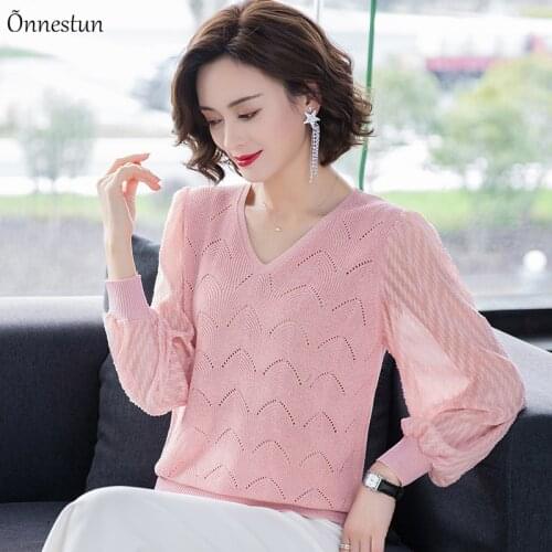 Sweater Woman New Autumn Spring Causal Knitwear Pullovers Women Clothes Hollow Crop Top Jumper Sweater For Woman