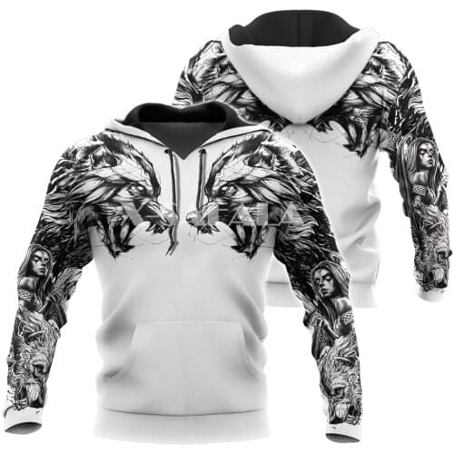 Viking WarriorTattoo 3D All Print Size XS-7XL Hoodie Man Women Harajuku Outwear Zipper Pullover Sweatshirt Unisex-2