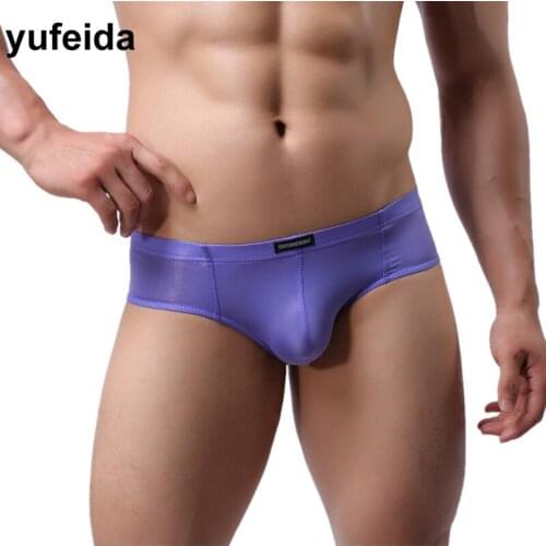 Sexy Mens Underwear Briefs Soft Silky Underpants Mens Briefs Sleepwear Shorts Sexy Gay Sissy Panties Bulge Pouch Jockstrap