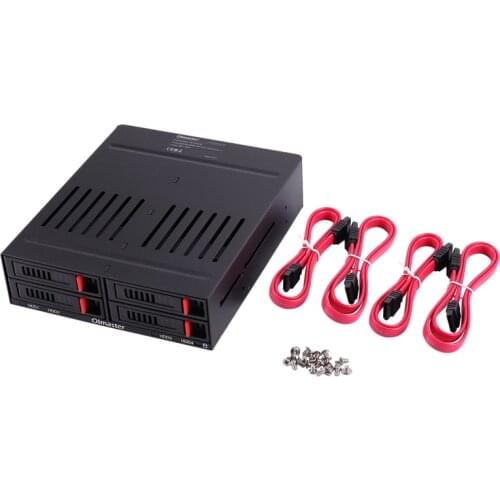 Oimaster He-2006 4 Slots Sata Internal Rack 2.5 Inch Hard Drive Case Internal Mobile Rack With Led Indicator Built-In Fan