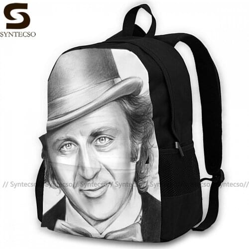 Willy Wonka Backpacks Print Unique Polyester Backpack Campus Tourist Bags