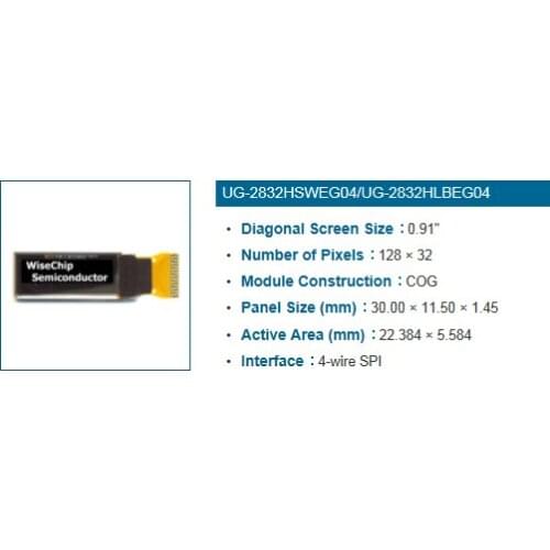 0.91 inch OLED 14pin SSD1306 white / blue OLED 128 * 32 dot matrix