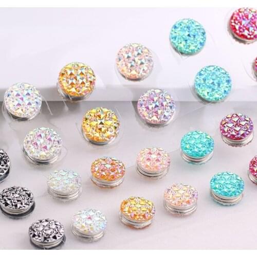 1pcs Muslim Rhinestone Magnetic Scarf Brooch Round Hijab Pins Kit Magnetic Safety Pins Magnetic Hijab Clip Safe Hijab Brooch