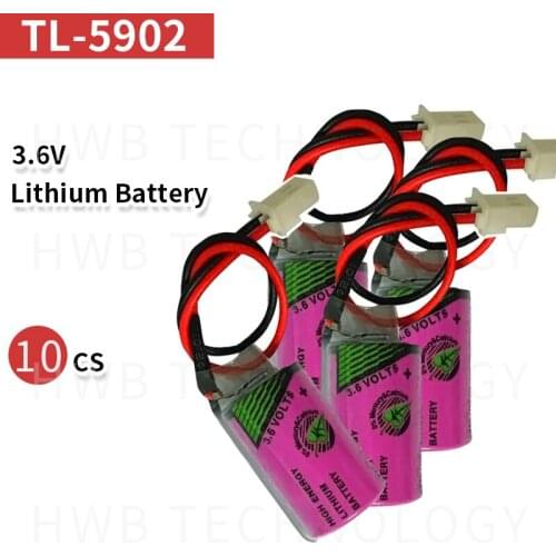 10pcs Original New For TADIRAN TL2150 TL-2150 1/2AA ER14250 14250 3.6V PLC Lithium Battery with KTS Plugs Free Shipping