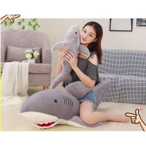 2 style 50-100cm Plush Sharks Toys Stuffed Animals Simulation Big Sharks Doll Pillows Cushion Toys for Children Birthday Gifts