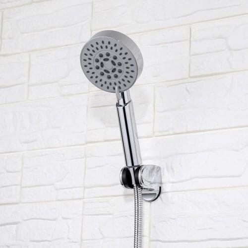 5 Modes Silicone Nozzle Shower Head HandHold Rainfall Jet Spray High pressure Powerful Shower Head Chrome plating