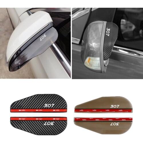 Car Side Rear View Mirror Rain Eyebrow Visor Rain Shield Shade Cover for Peugeot 307 Accessories Car Styling