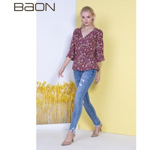 Женские рваные джинсы BAON China At AliExpress