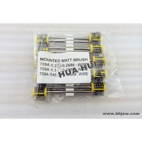 FREE SHIPPING 10PCS Matt Pro-Texturning Brushes ,Yellow color, wire dia : 045mm , jewlery making tools , matt wire brushes