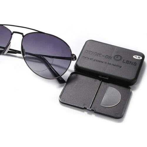 Stick-on Magnification Bifocal Lenses Adhesive Stick Reading Lenses Reusable for Safety and Sunglass