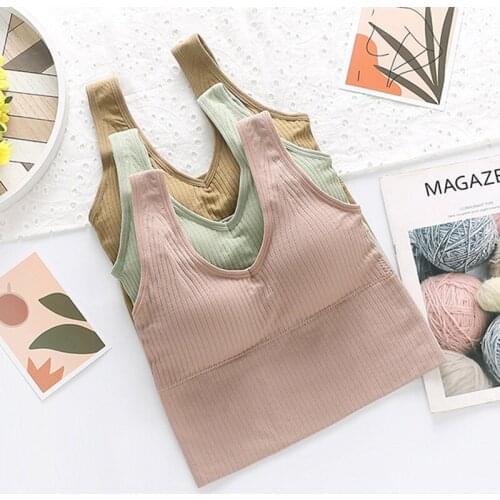 U-shaped Back Bra Tube Top Women Bralette Crop Top Sexy Lingerie Bra Sports Underwear Fashion Ladies Street Tops Cropped Tanks