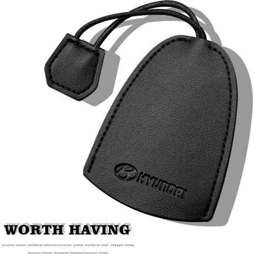 1pc New Design Leather Car Key Case Keychain Cover Simplicity Card For Hyundai N Performance I30 Veloster Solaris Azera Creta