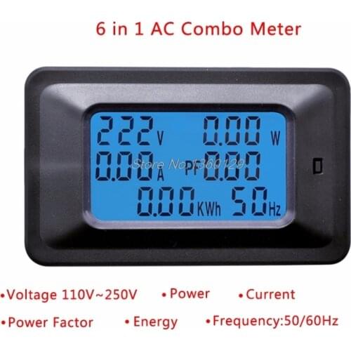 20A/100A AC LCD Digital Panel Power Watt Meter Monitor Voltage KWh Voltmeter Ammeter Tester Tools Wholesale&DropShip