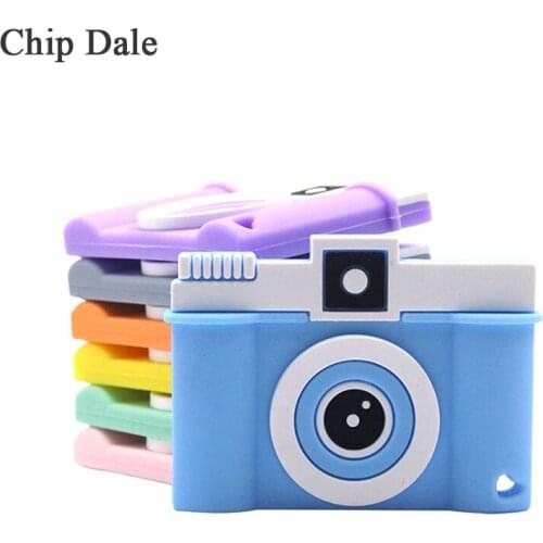 Chip Dale 1pc Camera Silicon Teethers Bpa Free Silicone Beads Teething Toys Baby Bite Care Teether Fashion Ecofriendly Gifts