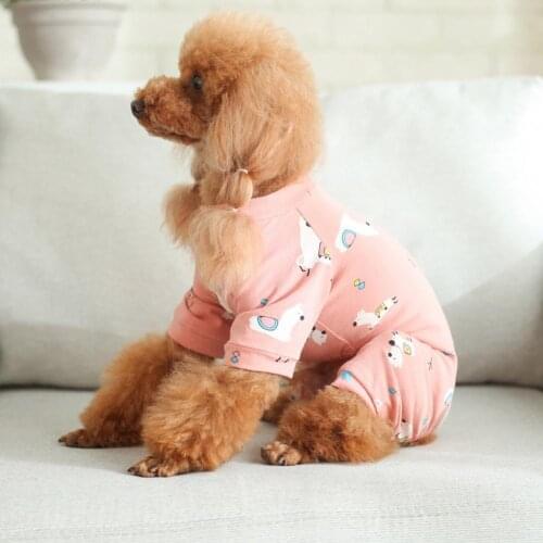 Elastic Practical Pet Dogs Cats Warm Jumpsuits Outfit Comfortable Pet Romper Round Neck for Autumn