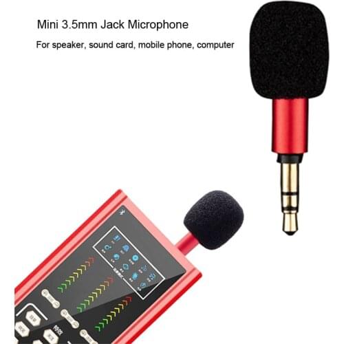 Mini 3.5mm Jack Microphone Omnidirectional Portable Small 3.5 aux Microphone for mobile/Smart phone notebook laptop Mic metal