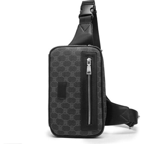 Fashion Designer Chest Bag Men Messenger Bag PU Leather Business Man Shoulder Bag Hand Bags Mens Cross Body Bags Hand Bags