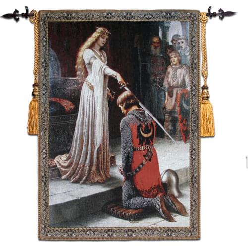 98x140cm Wall Tapestry Gobelin Fabric Belgium Woven Hanging Wall Tapestries Cotton Medieval Moroccan Decor tapiz pared goblen
