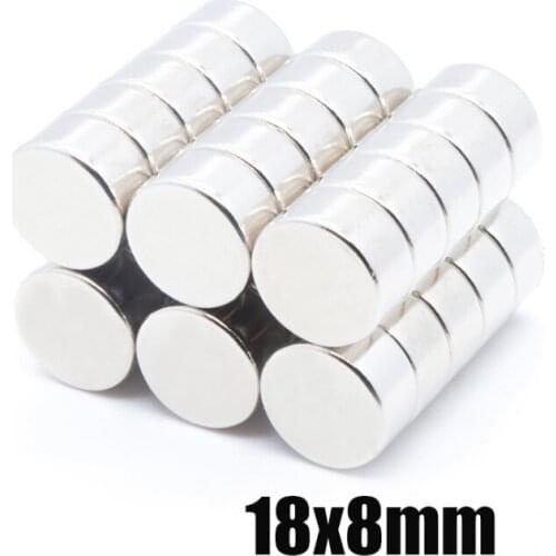 3pcs 18×8mm N50 Neodymium Magnets Rare Earth Round Supper Strong Grade