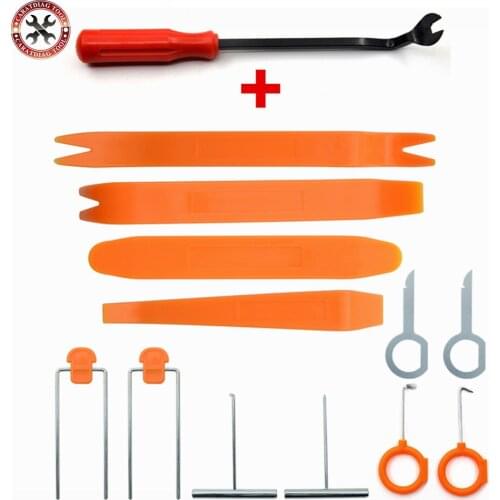 Newest 12pcs/set Car-styling 4Pcs Pry Installer Removal Trim Audio Car Radio Door Panel Car Removal Tool Universally for Cars