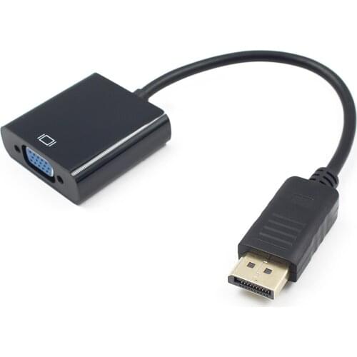 New Arrival DP DisplayPort Male to VGA Female Converter Adapter Cable for PC Laptop GDeals