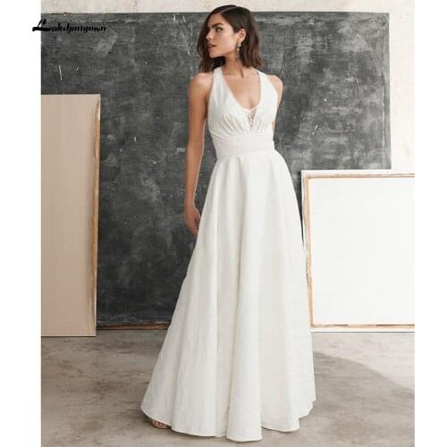 Charming Boho Wedding Dress with Short Sleeves Sexy Bohemian Bride Dress Chiffon Beach Bridal Gown Cap Sleeves Vestido 2022