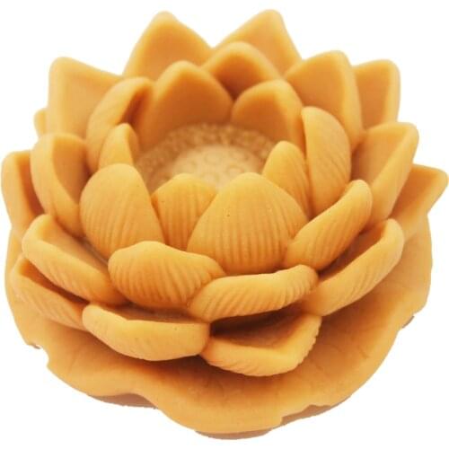 Silicone Soap Mold shape Lotus Flower Mould Craft Art Silicone 3D Soap Mold Craft Molds DIY Handmade Candle Molds S592