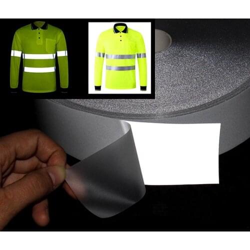 5M Reflective Strip Heat Transfered 2cm/5cm Reflective Tape Sticker Material for Bag Shoes Handmade Iron on Roadway Safety