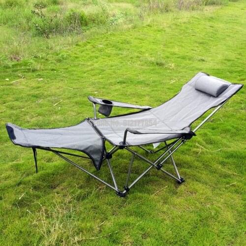 Outdoor Folding Chair Portable Fishing Chair Office Leisure Chair Lunch Break Chair Siesta Accompanying Bed Camping Beach Chair