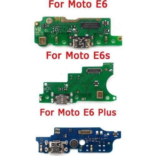 Charging Port For Motorola Moto E6 Plus E6s USB Charge Board PCB Dock Connector Socket Plate Flex Replacement Spare Parts