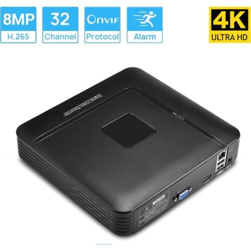 Hamrolte ONVIF H.265 CCTV NVR 8CH 4MP/ 16CH 5MP Mini Network Video Recorder IE Cloud Motion Detection Xmeye Max 4K Video Output