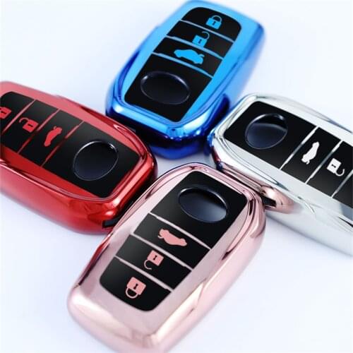 High Quality New Soft TPU Full Cover Car Key Case For Toyota Land prado Corolla RAV4 CROWN REIZ Highlander Protector Accessories