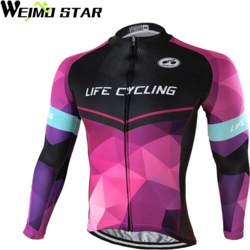 WEIMOSTAR Team Outdoor Sports Bike Ropa Ciclismo Men Cycling Jersey Top Bicycle Long Sleeve Outfits Jacket S-4XL