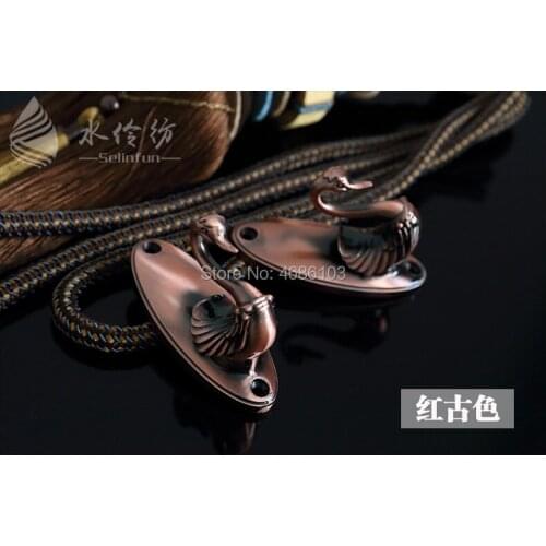 Red bronze Swan curtain hooks High-grade curtain tieback hook holders for curtains decorative hook Window accessories