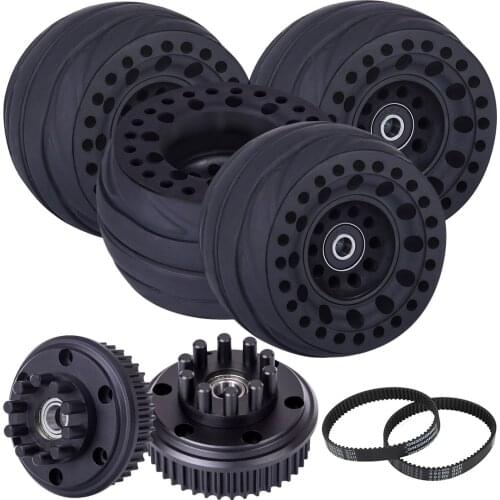 4Pcs/set 105BP All-terrain Honeycomb Wheels for GTS Carbon Pro Electric Skateboard Accessories wholesale - Black