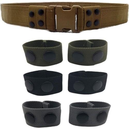 4Pcs Tactical Belt Buckles Heavy Duty Belt Keeper Portable Webbing Strap Military Belt Equipment Accessories for Outdoor Sports