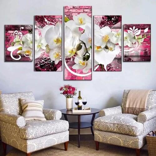 5pc Multi-picture Diamond Painting Orchid 5D DIY Diamond Embroidery Sale Flower Rhinestones Mosaic Craft Kit A508