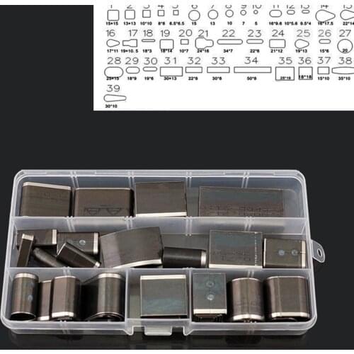 55 holes Leather punching tools DIY short head pattern punching set mobile phone holster punching set