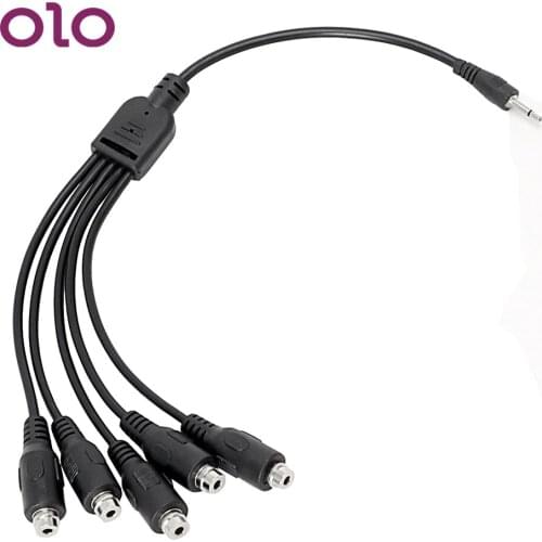 OLO Electric Shock Accessories Sex Toys for Couple 5 in 1 Adapter Cable Electro Stimulation for Penis Ring Anal Plug