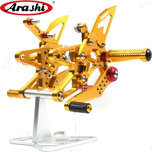 ARASHI For TRIUMPH DAYTONA 675 675R 2013-2018 CNC Adjustable Footrests Foot Pegs Rider Rearset 2013 2014 2015 2016 2017 2018