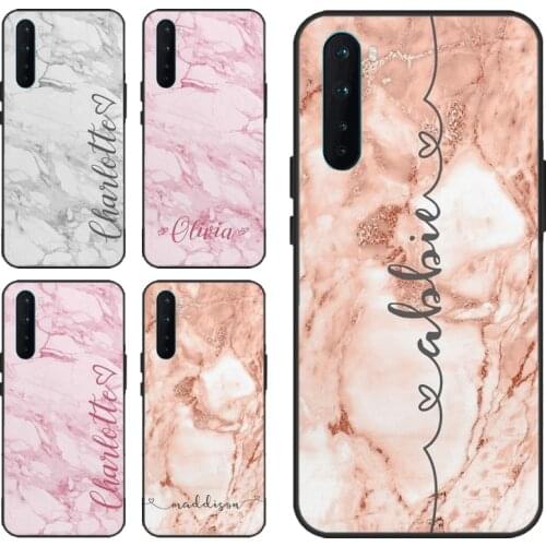 Personalised Marble initials Name Case For OPPO Realme 8 Pro 6 7 Q3 Pro GT Neo C3 C11 C15 Coque For Oneplus 9 Pro 9R Nord 8T
